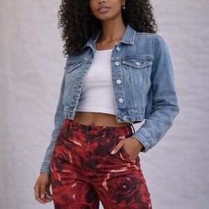 Chico’s Red Rose Print Pants | Size 1.5 (Women’s 10) | Statement Floral Pants